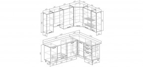 Кухонный гарнитур Белый Глянец 2200*1600 h950 (Стол. 38мм) в Камышлове - kamyshlov.ok-mebel.com | фото 2