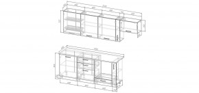 Кухонный гарнитур Белый Глянец 2550 (Стол. 26мм) в Камышлове - kamyshlov.ok-mebel.com | фото 2