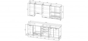 Кухонный гарнитур Меренга 2400 h950 (Стол. 38мм) в Камышлове - kamyshlov.ok-mebel.com | фото 2