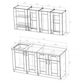 Кухня Симона Демо 1700 (Венга/Дуб Сонома) в Камышлове - kamyshlov.ok-mebel.com | фото 2