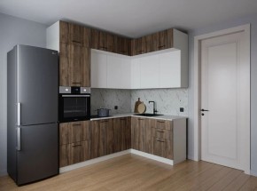 Кухонный гарнитур Старое Дерево 2200*1700 (Стол. 38мм) в Камышлове - kamyshlov.ok-mebel.com | фото