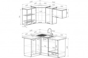 Кухонный гарнитур ТЕРЦИЯ Мега Прайм (1200*1600) в Камышлове - kamyshlov.ok-mebel.com | фото 2