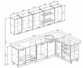 Кухонный гарнитур угловой Бланка 2600х1600 (Стол. 26мм) в Камышлове - kamyshlov.ok-mebel.com | фото 2