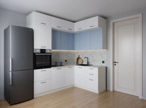 Кухонный гарнитур угловой Капри 2200*1700 (Стол. 38мм) в Камышлове - kamyshlov.ok-mebel.com | фото