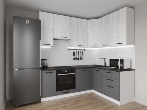 Кухонный гарнитур угловой Санторини 2200*1600 h950 (Стол. 38мм) в Камышлове - kamyshlov.ok-mebel.com | фото