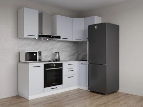 Кухонный гарнитур угловой Смоки 2200*1000 (Стол. 38 мм) в Камышлове - kamyshlov.ok-mebel.com | фото