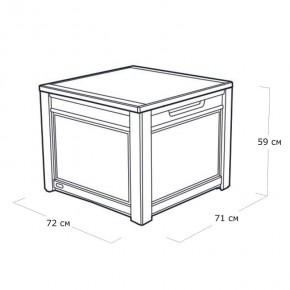 Квадратный сундук Cube Rattan 208 л в Камышлове - kamyshlov.ok-mebel.com | фото 4