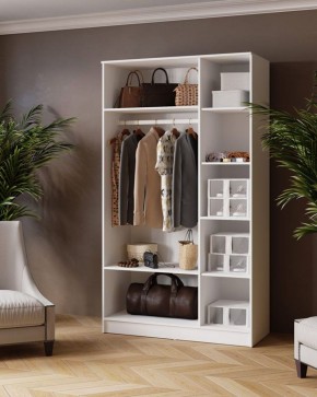 ЛАРС Шкаф комбинированный 1,2 с зеркалом Белый в Камышлове - kamyshlov.ok-mebel.com | фото 2
