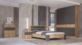 ЛЕНОРА Спальный гарнитур (модульный) графит в Камышлове - kamyshlov.ok-mebel.com | фото