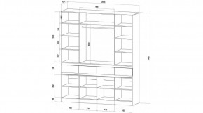 ЛЕНОРА Спальный гарнитур (модульный) графит в Камышлове - kamyshlov.ok-mebel.com | фото 9