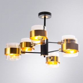 Люстра на штанге Arte Lamp Carlo A8205SP-6BK в Камышлове - kamyshlov.ok-mebel.com | фото 2