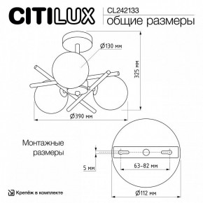 Люстра на штанге Citilux Ronny CL242133 в Камышлове - kamyshlov.ok-mebel.com | фото 7