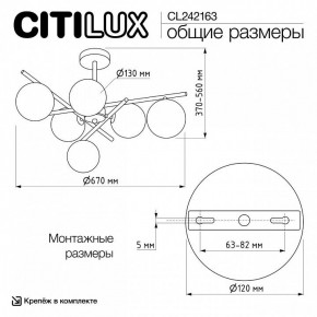 Люстра на штанге Citilux RONNY CL242163 в Камышлове - kamyshlov.ok-mebel.com | фото 12