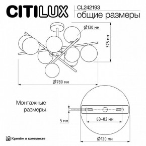 Люстра на штанге Citilux Ronny CL242193 в Камышлове - kamyshlov.ok-mebel.com | фото 8