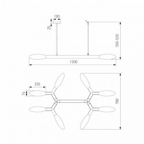 Люстра на штанге Eurosvet Covalent 30180 черный в Камышлове - kamyshlov.ok-mebel.com | фото 3