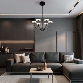 Люстра на штанге Eurosvet Fungo 50388 LED черный в Камышлове - kamyshlov.ok-mebel.com | фото 3