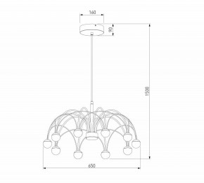 Люстра на штанге Eurosvet Ragno 90030/10 LED золото в Камышлове - kamyshlov.ok-mebel.com | фото 5