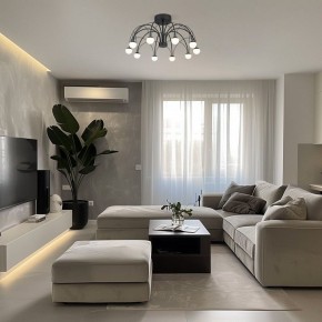 Люстра на штанге Eurosvet Ragno 90035/10 LED черный в Камышлове - kamyshlov.ok-mebel.com | фото 5