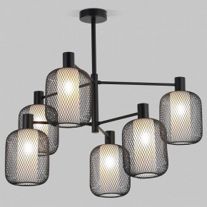 Люстра на штанге Eurosvet Voile 30191/6 черный в Камышлове - kamyshlov.ok-mebel.com | фото