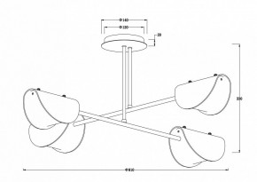Люстра на штанге Freya Mallow FR5228PL-04C в Камышлове - kamyshlov.ok-mebel.com | фото 2
