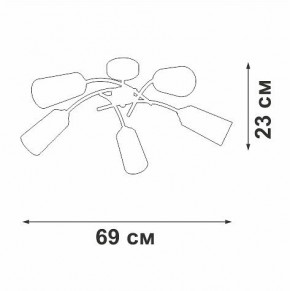 Люстра на штанге Vitaluce V2850 V2850-1/5PL в Камышлове - kamyshlov.ok-mebel.com | фото 5