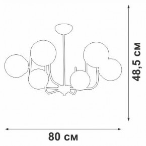 Люстра на штанге Vitaluce V39570 V39570-8/6PL в Камышлове - kamyshlov.ok-mebel.com | фото 3