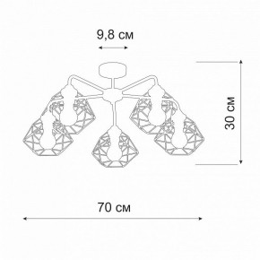 Люстра на штанге Vitaluce V4258 V4258-0/5PL в Камышлове - kamyshlov.ok-mebel.com | фото 2