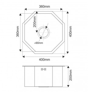 Мойка D400G Octavia MELANA Profline 1,2/200 ЗОЛОТО врезная фигурная D400G в Камышлове - kamyshlov.ok-mebel.com | фото 3