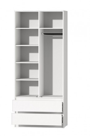 МС "Хилтон" Шкаф №3 900 (Белый текстурный) в Камышлове - kamyshlov.ok-mebel.com | фото 3