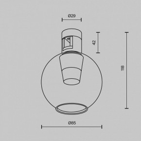 Накладной светильник Maytoni Bubble TR148-1-3W4K-B в Камышлове - kamyshlov.ok-mebel.com | фото 6