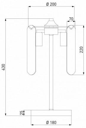 Настольная лампа декоративная Eurosvet Claire 01170/3 золото в Камышлове - kamyshlov.ok-mebel.com | фото 3