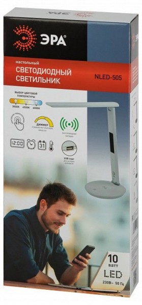 Настольная лампа офисная Эра  NLED-505-10W-W в Камышлове - kamyshlov.ok-mebel.com | фото 5