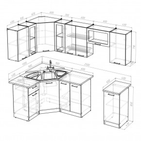 ОЛЬГА Кухонный гарнитур Оптима 1 (1300*2500 мм) в Камышлове - kamyshlov.ok-mebel.com | фото 2