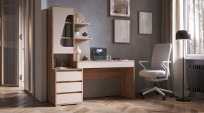 ПИФАГОР Стол компьютерный (дуб вотан/кашемир) в Камышлове - kamyshlov.ok-mebel.com | фото