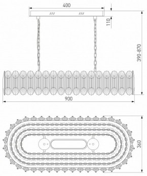 Подвесная люстра Bogate"s Chaleur a067822 в Камышлове - kamyshlov.ok-mebel.com | фото 5