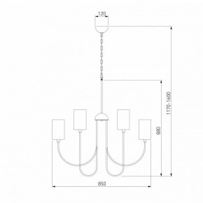 Подвесная люстра Eurosvet Abbey 60164/10 никель Smart в Камышлове - kamyshlov.ok-mebel.com | фото 4