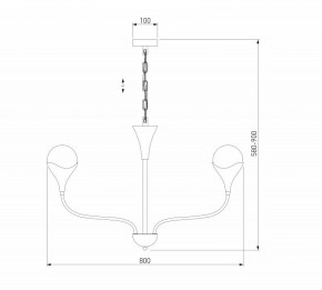 Подвесная люстра Eurosvet Calyx 60169/6 никель в Камышлове - kamyshlov.ok-mebel.com | фото 3