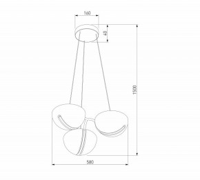 Подвесная люстра Eurosvet Emisfero 50083/3 LED золото в Камышлове - kamyshlov.ok-mebel.com | фото 6