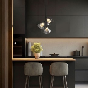Подвесная люстра Eurosvet Enigma 70161/3 черный в Камышлове - kamyshlov.ok-mebel.com | фото 3