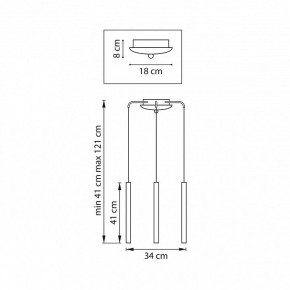 Подвесная люстра Lightstar Tubo L3T747247 в Камышлове - kamyshlov.ok-mebel.com | фото 3
