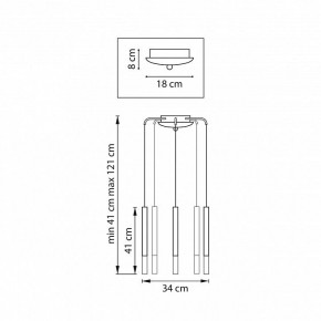 Подвесная люстра Lightstar Tubo L5T747147 в Камышлове - kamyshlov.ok-mebel.com | фото 3