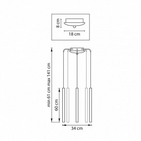 Подвесная люстра Lightstar Tubo L5T747347 в Камышлове - kamyshlov.ok-mebel.com | фото 3