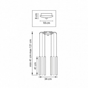 Подвесная люстра Lightstar Tubo L8T747247 в Камышлове - kamyshlov.ok-mebel.com | фото 3