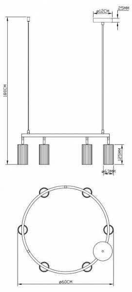 Подвесная люстра Moderli Cora V11601-6P в Камышлове - kamyshlov.ok-mebel.com | фото 7