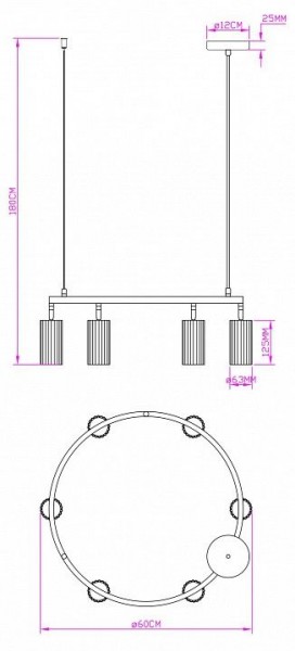 Подвесная люстра Moderli Cora V11602-6P в Камышлове - kamyshlov.ok-mebel.com | фото 5