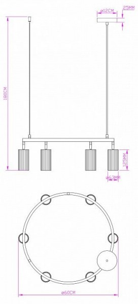 Подвесная люстра Moderli Cora V11604-6P в Камышлове - kamyshlov.ok-mebel.com | фото 6