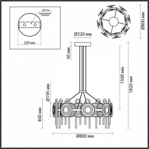 Подвесная люстра Odeon Light Magnet 5407/92L в Камышлове - kamyshlov.ok-mebel.com | фото 6