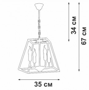Подвесная люстра Vitaluce V4237 V4237-0/4 в Камышлове - kamyshlov.ok-mebel.com | фото 3