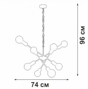 Подвесная люстра Vitaluce V4750 V4750-1/8 в Камышлове - kamyshlov.ok-mebel.com | фото 2