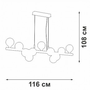Подвесная люстра Vitaluce V49860 V49860-8/11S в Камышлове - kamyshlov.ok-mebel.com | фото 3